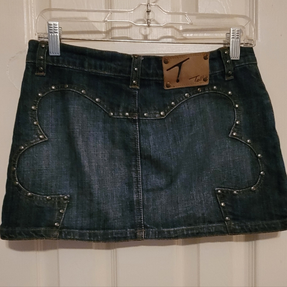 Jean mini skirt